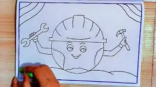 Labour Day Drawing Easy / Happy Labour Day Drawing / How To Draw Labour Day Poster Drawing Easy
