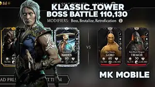 Klassic Tower Boss Battle 110 to 130 +reward | MK MOBILE!