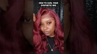 Using HOT WATER to CURL my SYNTHETIC WIG #syntheticwigs #lacefrontwig #wigtutorial