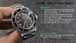 Quick Vid: Thorn T023 v1 Dive Watch Short Review