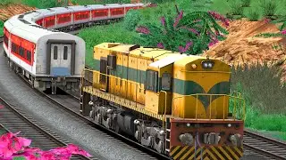 WDS6AD SHUNTING LHB RED EXPRESS TRAIN | BUMPY RAILROAD | Train Simulator | Railworks 3 | NTG GAMING