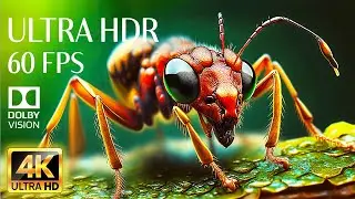 MICROSCOPIC WORLD 4K Videos HDR 60fps - Peaceful Music With Dolby Vision Film (Colorful Dynamic)
