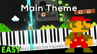 Super Mario Bros - Overworld Theme | EASY Piano Tutorial