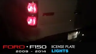 2009 - 2014 Ford F150 License Plate Light Bulb Replacement