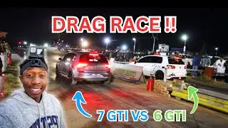 УЧАСТВУЮ В ДРЭГ-РЕЙСИНГЕ НА МОЕМ GOLF 7 GTI В СКАЛЕ!!