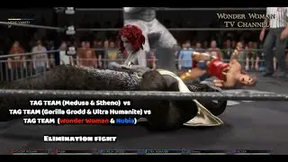 WWE Gorilla Grodd & Ultra Humanite vs Medusa & Stheno vs Nubia & Wonder Woman (Tag-team Elimination)
