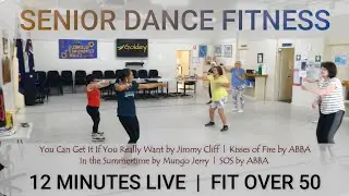 Dance Fitness for Seniors, Older Adults, and Beginners | 12 Minutes | Fun songs by ABBA and more!