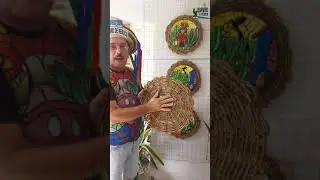 Quadro de Reboco Alexandre Louren&ccedil;o  - Arte Nordestina - Cultura