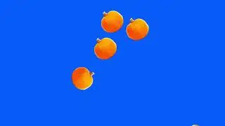 falling pumpkin vegetable green screen/ pumpkin vegetable rain ANIMATION