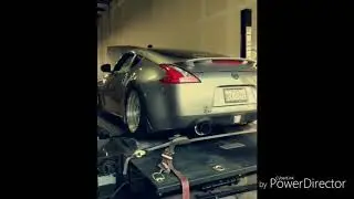 Full bolt on 370z shooting flames on the dyno w/uprev Osiris dyno tuned by Moncef at AdminTuning.com