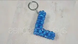 طريقه عمل حرف✨L✨مجسم بالخرز الكريستال خطوه بخطوه للمبتداين🥰💥🎉✨