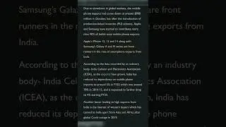 India Achieves Big in Smartphone Export # shorts #positivenews #india