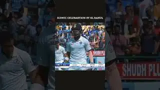 Aggressive celebration by kl rahul in australia 🥵☠️ #cricket #klrahul #indvsaus #bgt #viral #shorts