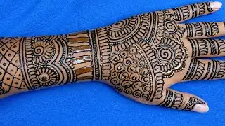 Mehandi ka design #easy #beautiful #stylish #front #hand #mehandi #design #arabic  😇🥰