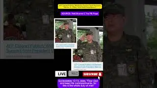 AFP Colonel Publicly Withdraws Support from President Marcos Jr., Citing 