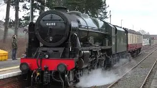 46100 Royal Scot today travelled from Crewe to the NYMR seen travelling down the Esk line. 06-02-24.