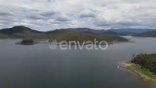 Still Water At Advancetown Lake   Forested Mountain Ranges In Hinze Dam   Gold Coast, QLD,