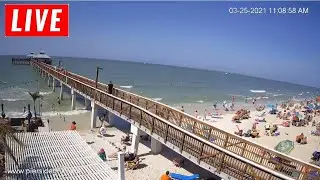 Florida Live Beach Cam on Fort Myers Beach Pier at Pierside Bar and Grill
