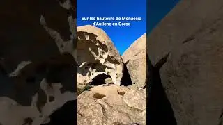 Panorama sur les hauteurs de Monacia-d&rsquo;Aull&egrave;ne en Corse sur le sentier du patrimoine en randonn&eacute;e