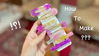 DIY Resin Hair Clips: Mastering Color Mixing & Glitter Magic✨ #clips #diy #craft #art #resin #diyart