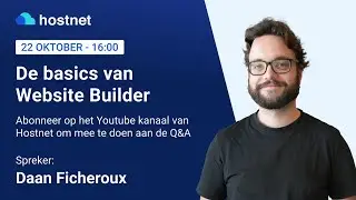Hostnet webinar: De basics van Website Builder