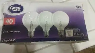 GREAT VALUE 40 WATT 3 PACK G25 CLEAR GLOBE LIGHT BULBS ( PRODUCE 300 LUMENS 1.4 YEAR LIFE) REVIEW