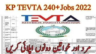 KP TEVTA Jobs February 2022||New Jobs TEVTA in KPK 2022
