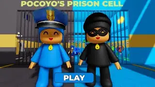 POCOYO POLICE VS THIEF PRISON RUN! (Obby) #roblox