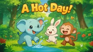 🐘 A Hot Day | English Story for Kids | Moral Story About Friendship