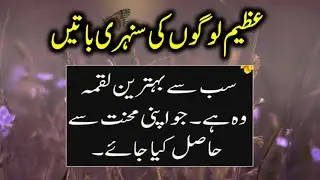 Azeem Logon Ki Sunehari Batain| Achi Sachi Batain |Golden Words