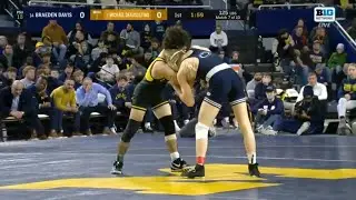 Braeden Davis(PSU) vs Michael DeAugustino(MICH) 1/19/24 (Jeff Byers Radio Call)