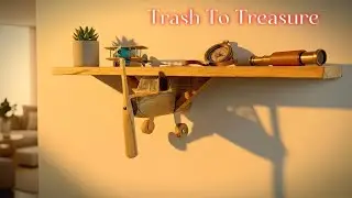 DIY Aircraft Wall Shelf: Turning Scrap Wood into a Creative Masterpiece!