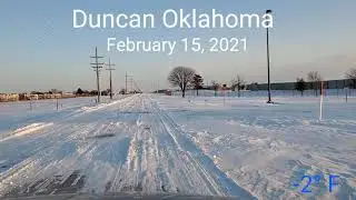 Driving In a Snow Duncan Oklahoma