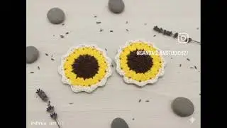 🌻 Handmade Crochet Sunflower Coasters | Aesthetic Table Decor | My Crochet Diary 4 | S&A Glam Studio