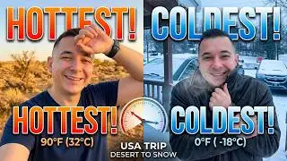 I Traveled From The Hottest Part of America to The Coldest! Desert to Snow Winter Travel Vlog
