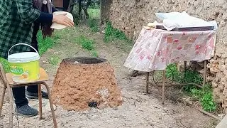 مندمتش كيف خذيتها /خبز السميد والفرينه في الطابونه/تحضيرات رمضان 