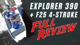 Обзор 4-тактной лодки Quintrex Explorer 390 + Yamaha F25hp | Brisbane Yamaha