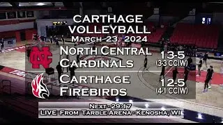 Carthage Men's Volleyball vs. North Central 2024_3_23