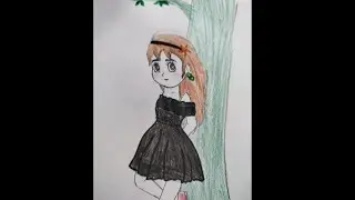 How to draw Shizuka Minamoto from the Doraemon...#drawing #doremon #viral  