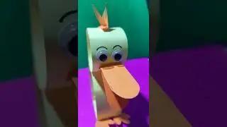 How to make 3D duck from paper#duck🦆