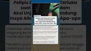 Suasana Chaos! Pelipis Dedi Mulyadi Terluka saat Redam Aksi Unjuk Rasa di Bandung