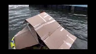 Floating box fort on a lake                                (Gone Wrong!)