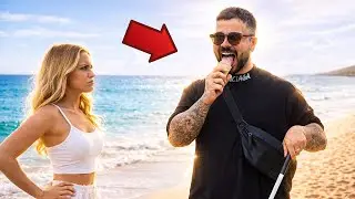 Blind Man Eating Ice Cream Prank🍦With sexy girl🫦