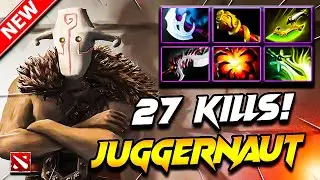 JUGGERNAUT 27 Kills!! Dota 2 Gameplay | DOTA 2 Juggernaut Carry Build Pro Gameplay Guide 7.40