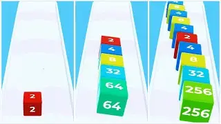 2048 Cube Runner Merge Game - Gameplay Walkthrough - Levels 1-15