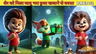शेर को मिला जादू भरा हुआ खजाने से बक्सा PART 22 #cartoon #shera #hindistories #kahani