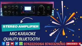 2 CHANNEL STEREO HI-FI AMPLIFIER WITH MIC KARAOKE LATEST USB MODULE TM 157,,,,,,, IN TELUGU LANGUAGE