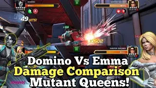 Domino Vs Emma Frost Damage Comparison | Mutant Queens! | Marvel Contest Of Champions