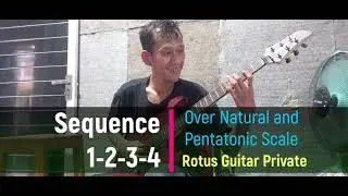Sequence 1-2-3-4 - Over Natural And Pentatonic Scale - Keken - Rotus Guitar Private