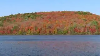 Beautiful fall colors on Upson Lake in Iron County
